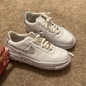 Zebra print Nike sneakers